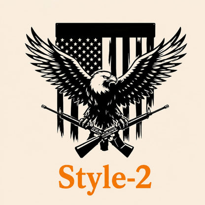 Personalized Eagle Metal Wall Decor, Eagle US Flag Sign, Custom Last Name Bald Eagle Wall Art