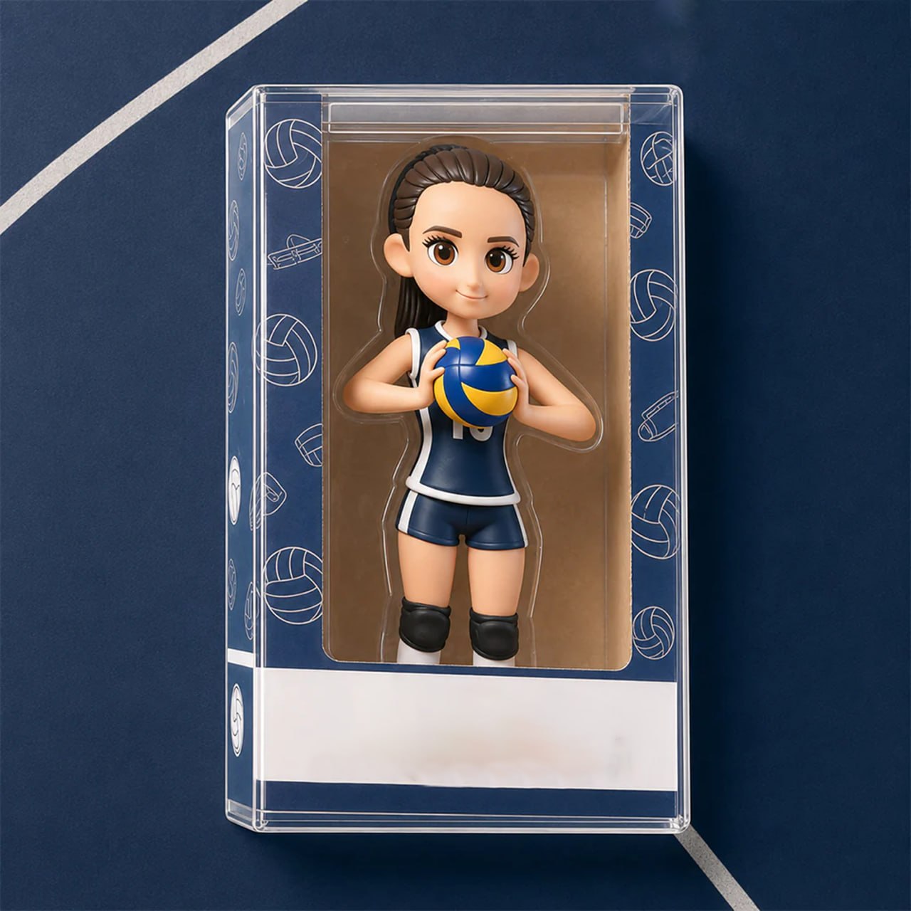 Personalized Volleyball Player Bobblehead Doll with Custom Face & Name, Custom Volleyball Girl Figurine, Volleyball Team Gift, Volleyball Coach Gift, Sports Lover Keepsake