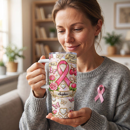 Personalized Breast Cancer Awareness 40 Oz Tumbler