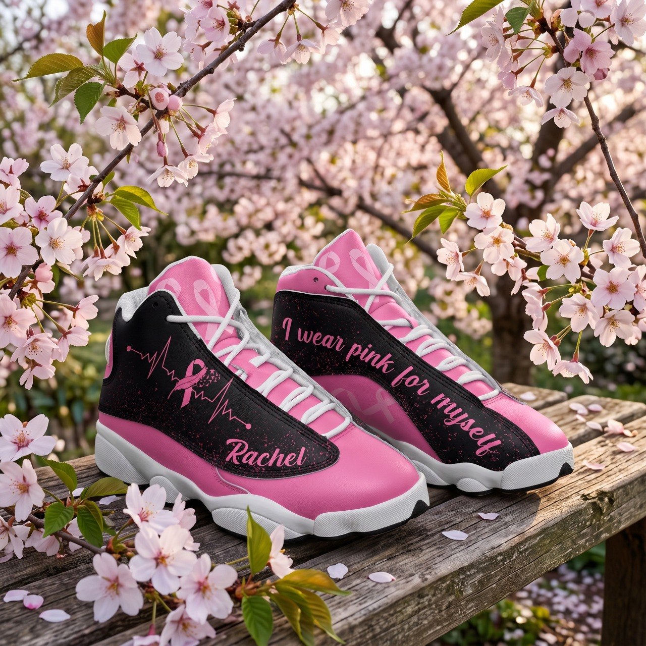 Personalized Name Breast Cancer I Wear Pink For Myself Shoes