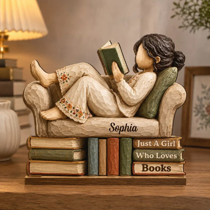 Custom 2-Layered Wooden Plaque - Personalized Bookish Gifts For Book Lovers, Bookworms, Readers - Lost In My Own World