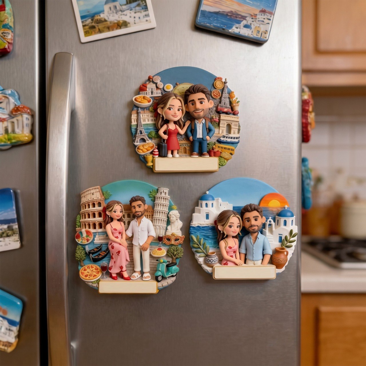 Couple Travel Memories - Personalized Travelling Magnet