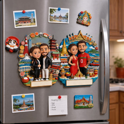 Couple Travel Memories - Personalized Travelling Magnet