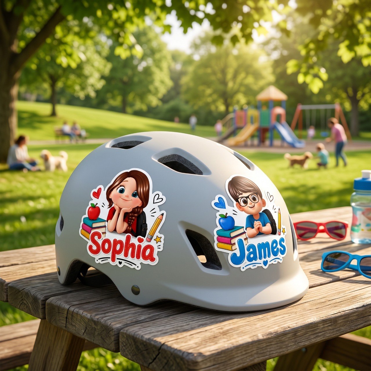 Personalized 3D Cartoon Kid Name Sticker – Custom Waterproof School Label, Cute Back to School Gift for Boys & Girls