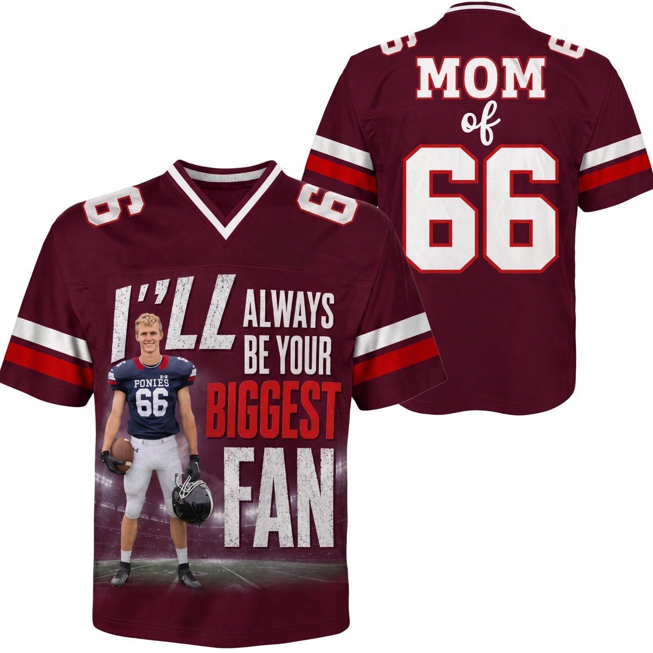 Custom Photo Football Game Day Football Jersey Gift For Football Lovers - Personalized Gift For Football Player