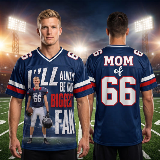 Custom Photo Football Game Day Football Jersey Gift For Football Lovers - Personalized Gift For Football Player