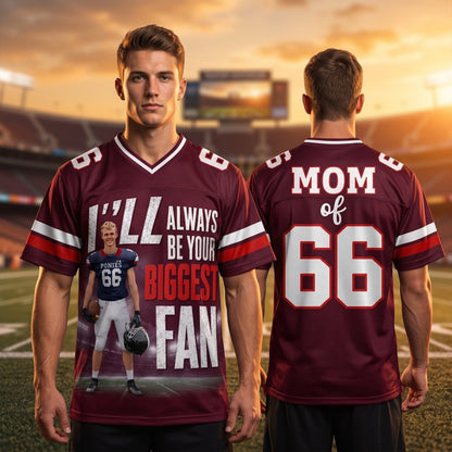 Custom Photo Football Game Day Football Jersey Gift For Football Lovers - Personalized Gift For Football Player