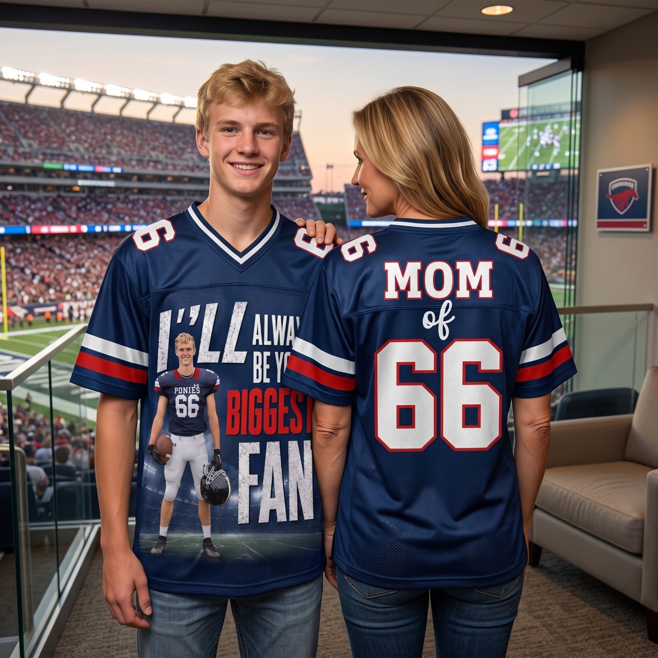 Custom Photo Football Game Day Football Jersey Gift For Football Lovers - Personalized Gift For Football Player