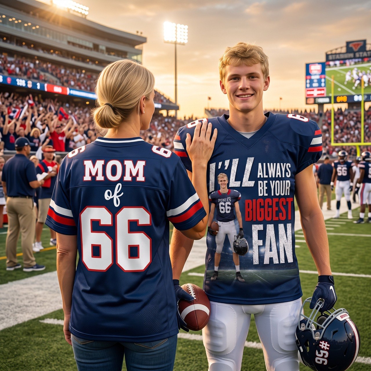 Custom Photo Football Game Day Football Jersey Gift For Football Lovers - Personalized Gift For Football Player