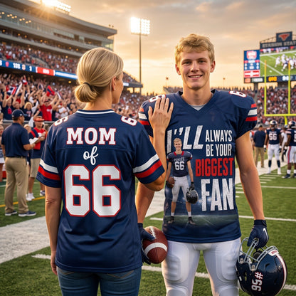 Custom Photo Football Game Day Football Jersey Gift For Football Lovers - Personalized Gift For Football Player