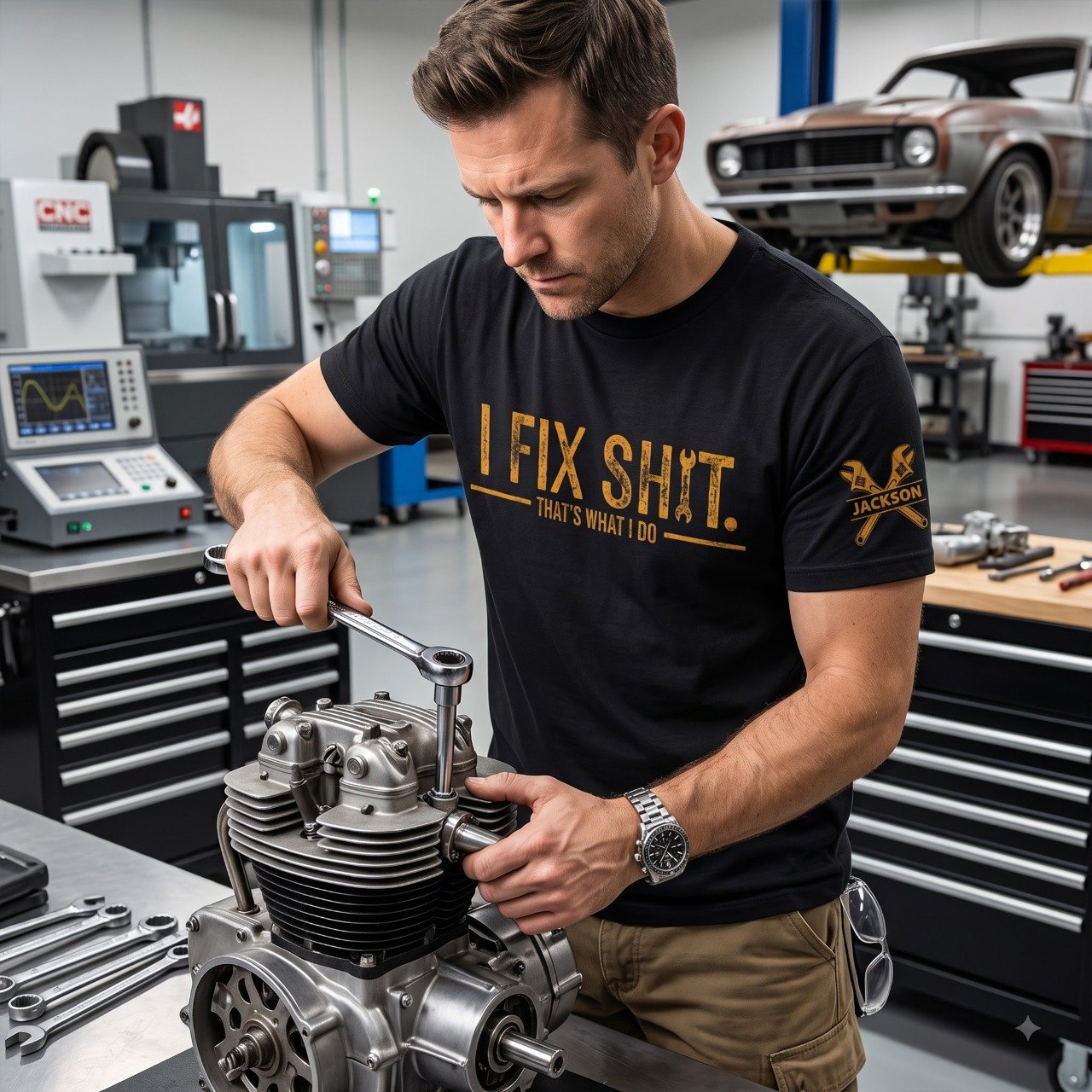 I Fix Sh!T That's What I Do - Funny Gifts For Men, Husband, Dad, Grandpa, Mechanic Handyman - Personalized Shirt