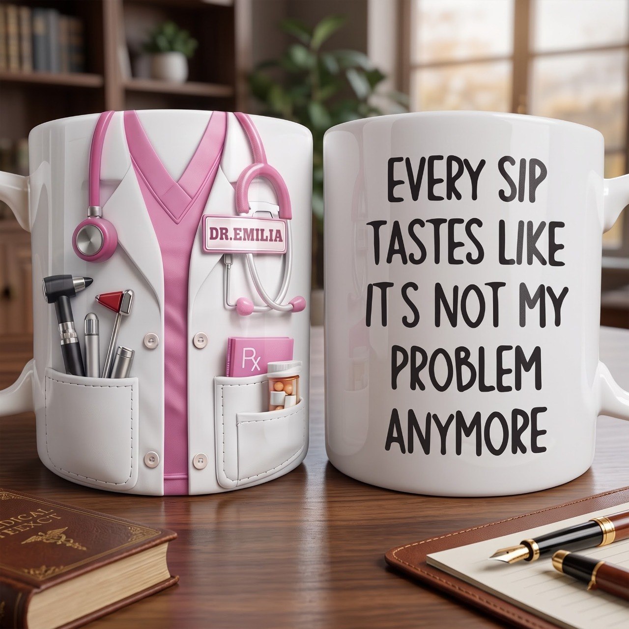 Physician Healing Hearts, Personalized Coffee Mug, Gift for Doctors