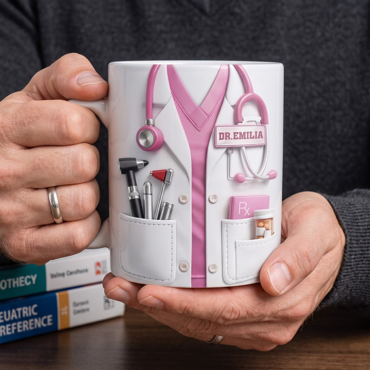 Physician Healing Hearts, Personalized Coffee Mug, Gift for Doctors