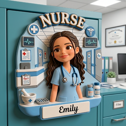 Personalized Nurse Fridge Magnet With Custom Name - Thoughtful Gift For Nurses