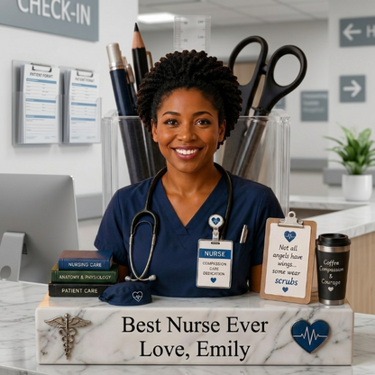 Personalized Best Nurse Ever Acrylic Pot – Custom Nurse Appreciation Gift