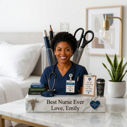 Personalized Best Nurse Ever Acrylic Pot – Custom Nurse Appreciation Gift