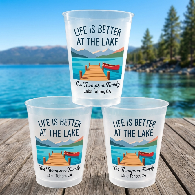 Family Welcome To Our Campsite - Personalized Frosted Cups