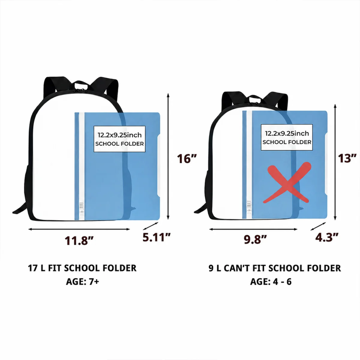 Soccer Trendy Design Backpack for Boys Girls - Personalized Backpack - Back to School Gift for Daughter, Son